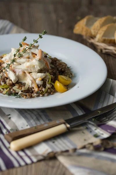 Chicken with cream — Stok fotoğraf