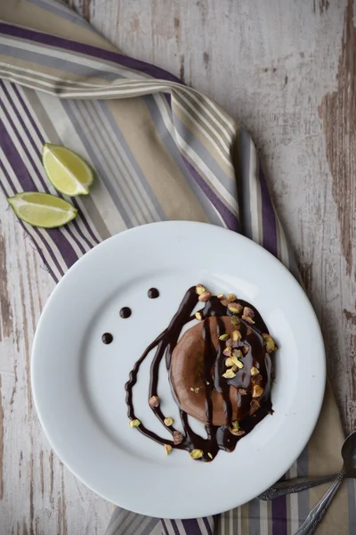 Panna cotta chocolate — Stockfoto