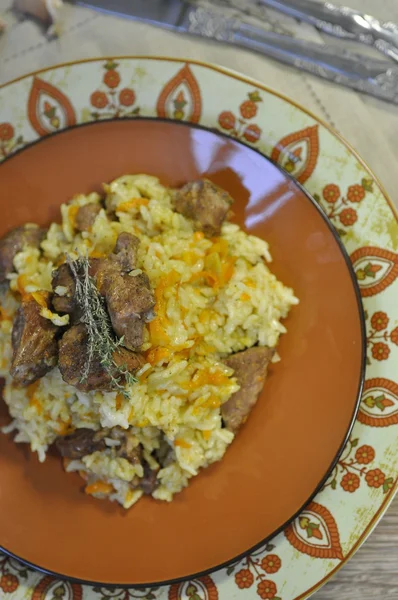 Pilaf con cerdo — Foto de Stock