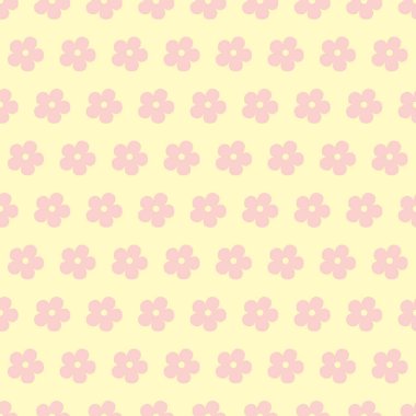 Pembe düz çiçekler. Kusursuz, basit bir çiçek geçmişi var. Kumaş, ambalaj, tekstil, duvar kağıdı, giysi için botanik doku. Herhangi bir boyuta, vektöre göre ölçeklenebilir