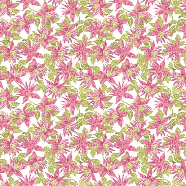 Fondo Floral Sin Costuras Con Fabulosas Flores Textura Urbana Floral — Vector de stock