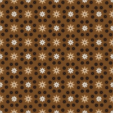 Bej, beyaz, siyah renklerin kesiştiği basit bir şekle sahip soyut geometrik desen. Şık fraktal doku. Arkaplan gölgeleme, duvar kağıdı, kumaş, seramik fayanslar için vektör çizimi