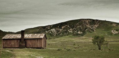 Paisaje de montana y vejetaryen