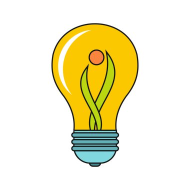 Çizgi film lamba simgesi