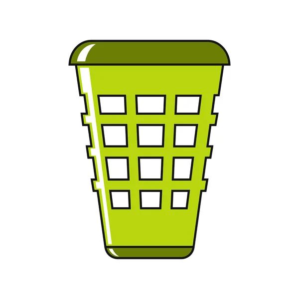 Trash-Cartoon-Symbol auf weißem Hintergrund — Stockvektor