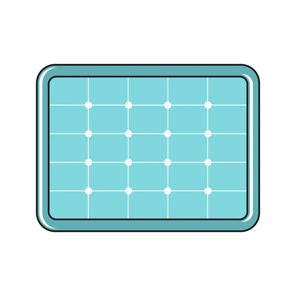 Vector icono de la batería solar en estilo de dibujos animados — Vector de stock