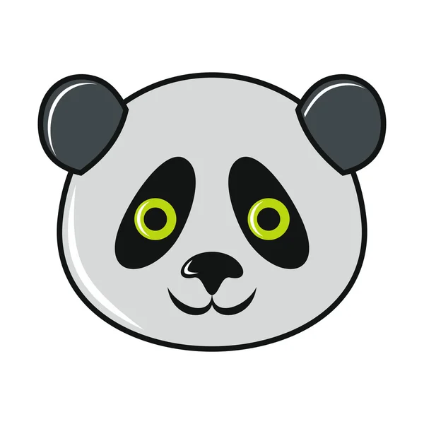 Cartoon panda icon on white background — Stock Vector