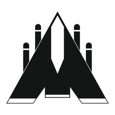 Drone vektör simge siyah stil içinde