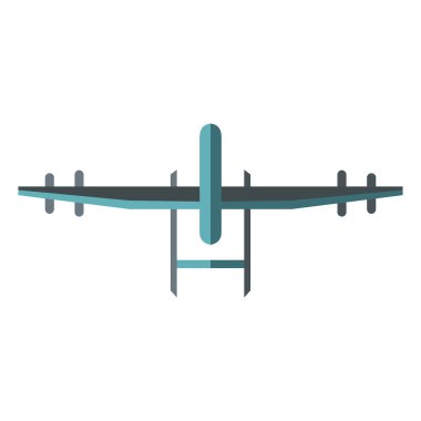 Düz stil dron vektör simgesi