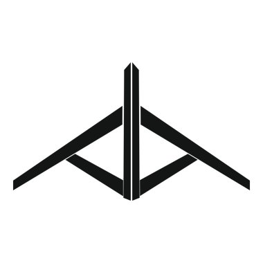 Drone vektör simge siyah stil içinde