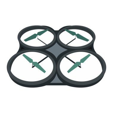 Düz stil dron vektör simgesi
