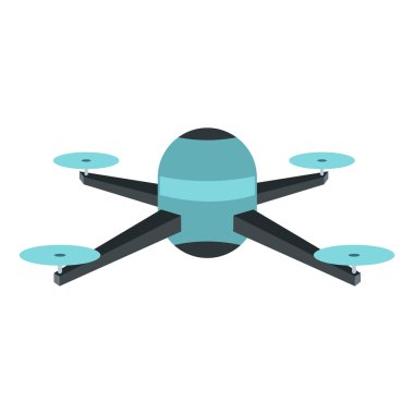 Düz stil dron vektör simgesi