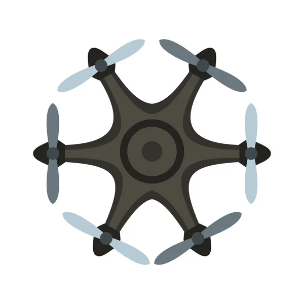 Drohnen-Vektor-Symbol im flachen Stil — Stockvektor