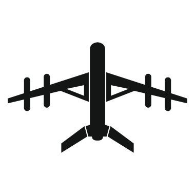 Drone vektör simge siyah stil içinde