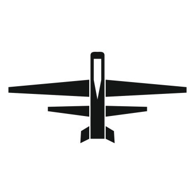 Drone vektör simge siyah stil içinde