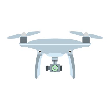 Düz stil dron vektör simgesi