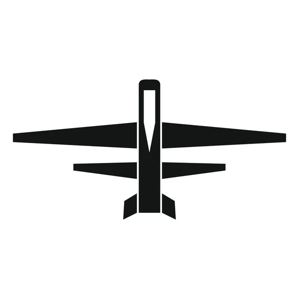 Drone icono de vector en estilo negro — Vector de stock