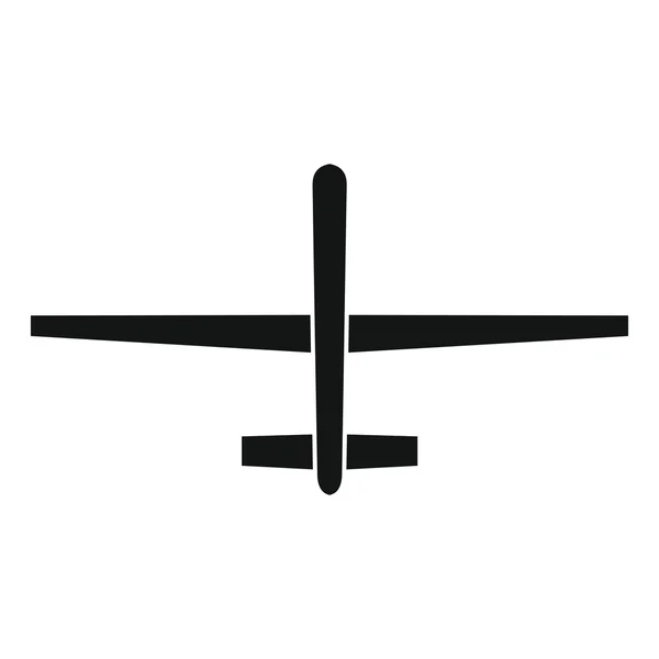 Drone icono de vector en estilo negro — Archivo Imágenes Vectoriales