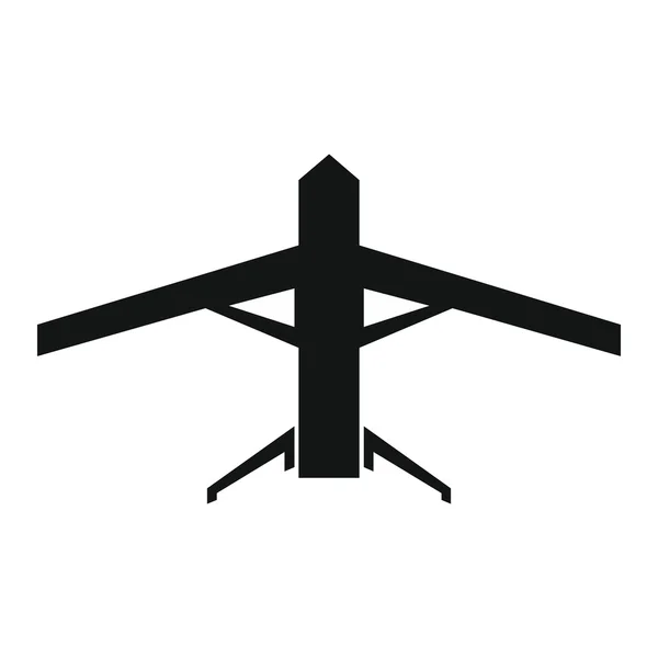 Drone icono de vector en estilo negro — Archivo Imágenes Vectoriales