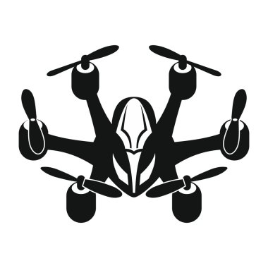 Drone vektör simge siyah stil içinde