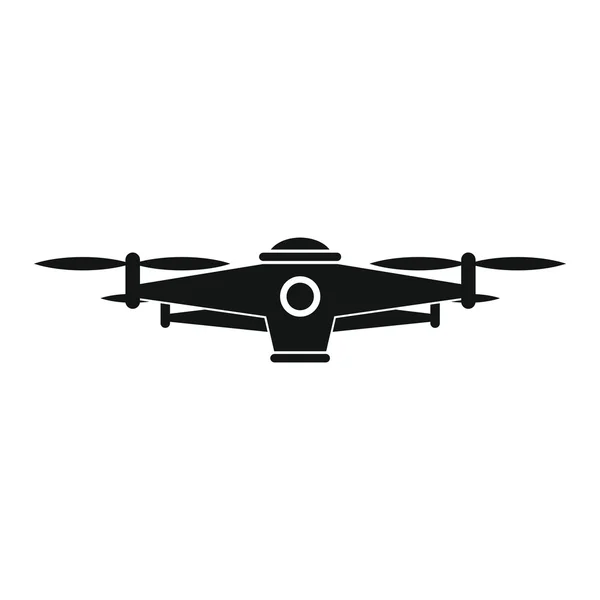 Ícone de vetor de drone em estilo preto — Vetor de Stock