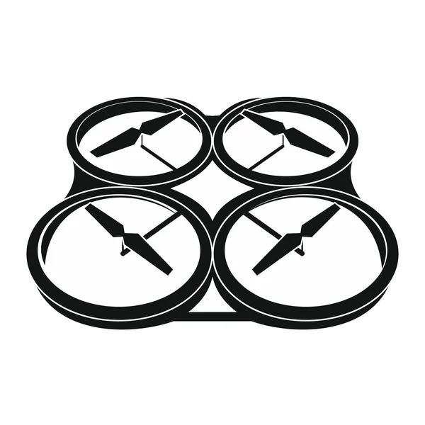 Icona vettoriale drone in stile nero — Vettoriale Stock