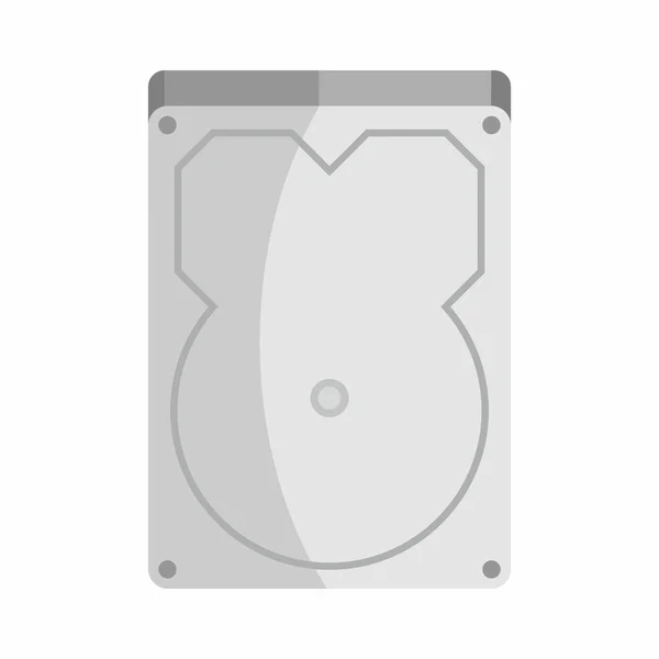Ícone de disco rígido de hardware plano para design de serviço de reparo — Vetor de Stock