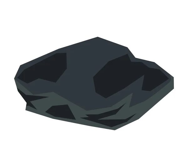 Piedra de dibujos animados en fondo blanco — Vector de stock