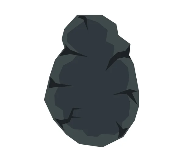 Piedra de dibujos animados en fondo blanco — Vector de stock