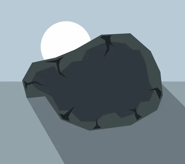 Cartoon sten med skugga — Stock vektor