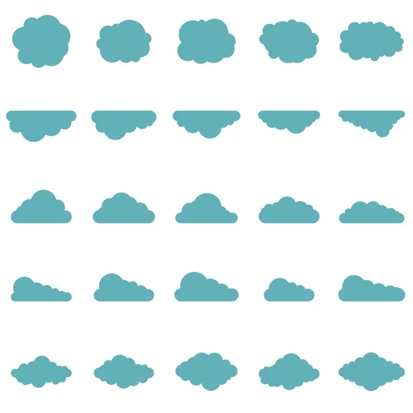 Nuages dans un style plat — Image vectorielle