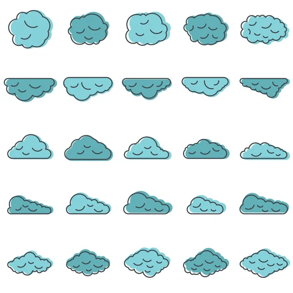 Облака в мультяшном стиле — стоковый вектор