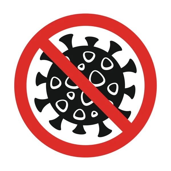 Stop Coronavirus Flat Sign Vector Stop Coronavirus Flat Style Isolated — Stock Vector