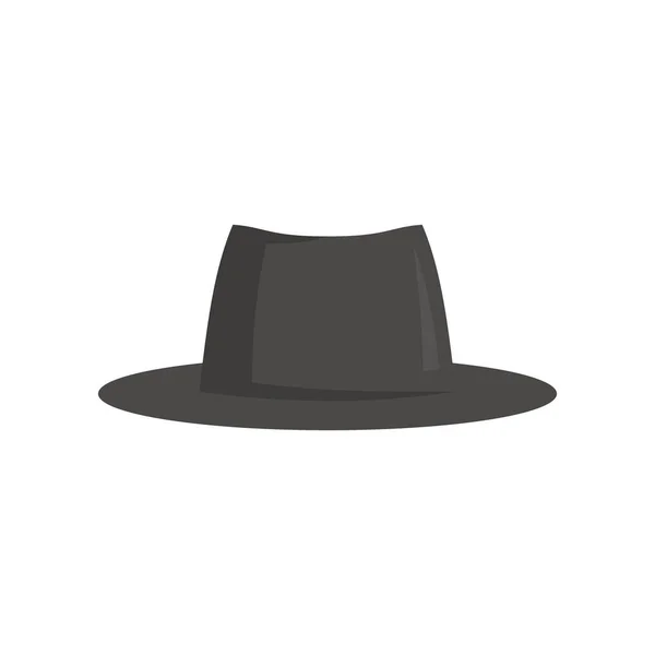 Sombrero Masculino Icono Plano Sombrero Masculino Vectorial Estilo Plano Aislado — Vector de stock