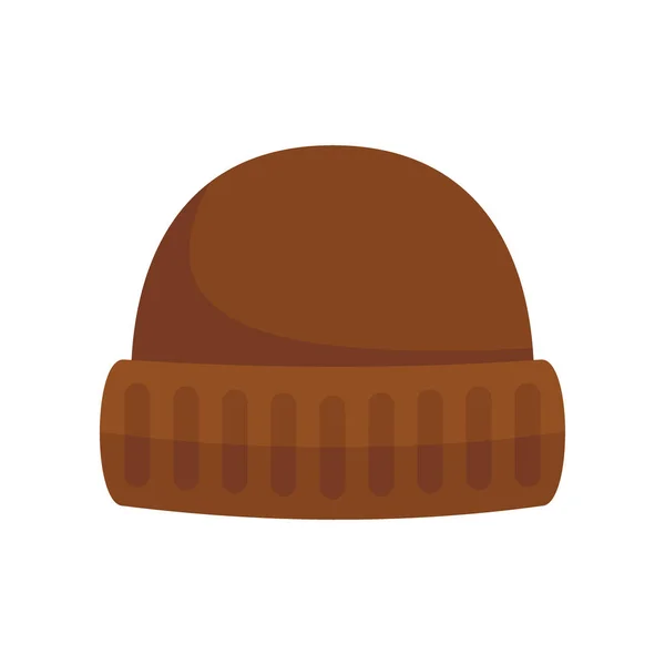 冬の帽子のフラットアイコン 白い背景に隔離されたフラットスタイルでベクトル冬の帽子 ウェブ ゲーム 広告の要素 — ストックベクタ