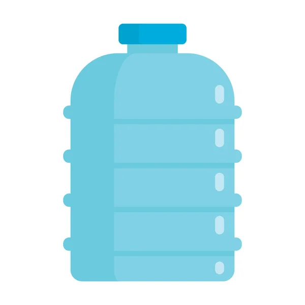 Płaski Plastik Pić Zdrową Makietę Butelki Wody Izolowane Białym Tle — Wektor stockowy