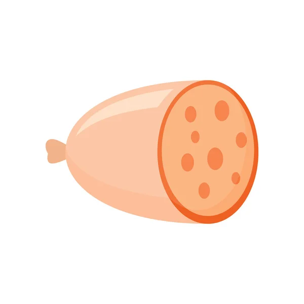 香肠扁平图标 在白色背景上以扁平的风格隔离的矢量香肠 游戏和食品肉类广告要素 — 图库矢量图片