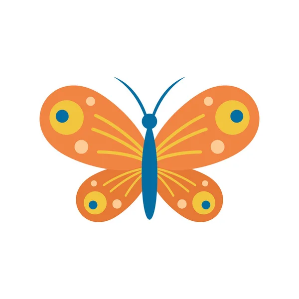 Malá Plochá Ikona Motýla Vektor Malý Motýl Plochém Stylu Izolované — Stockový vektor