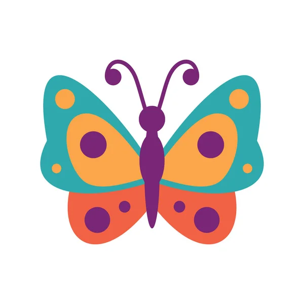 Butterfly Toy Flat Icon Vector Butterfly Toy Flat Style Isolated — Stock Vector