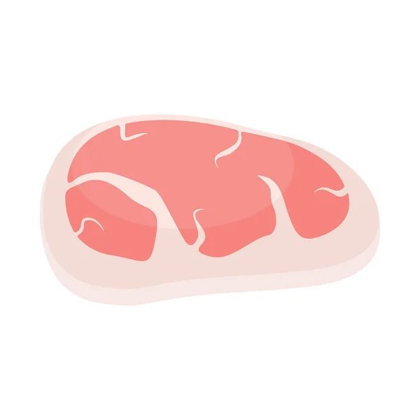 Pedaço Carne Plana Ícone Pedaço Carne Vetorial Estilo Plano Isolado Gráficos Vetores
