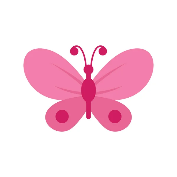 Ícone Liso Borboleta Rosa Borboleta Rosa Vetor Estilo Plano Isolado Gráficos Vetores