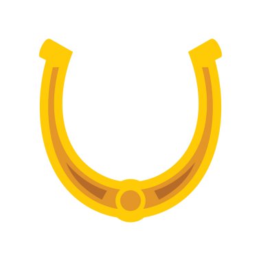 Pırıl pırıl eski Amerikan Nal Vektör Düz İkonları. Beyaz resimlerde izole edilmiş şanslı semboller.