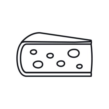 Mimolette peynir çizgisi simgesi. Beyaz arkaplanda izole edilmiş çizgi biçiminde vektör Mimolette peyniri. Web, oyun ve reklam elementleri