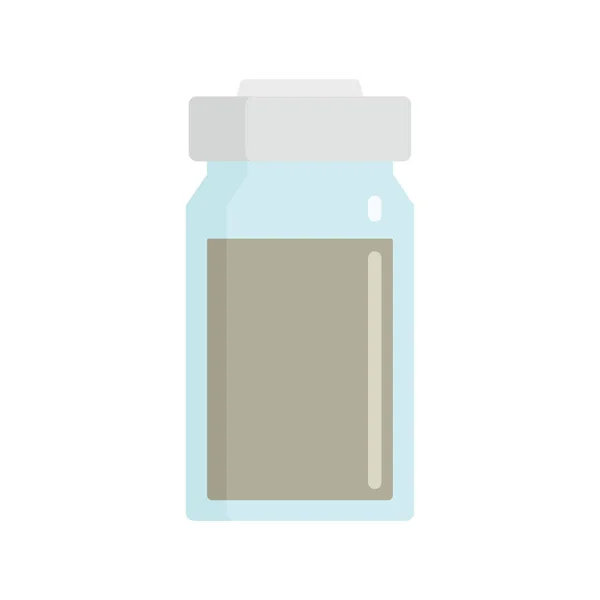 药瓶扁平图标 在白色背景上隔离的扁平药瓶 游戏和医药广告要素 — 图库矢量图片