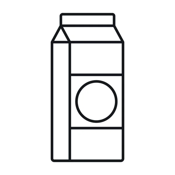 Leche Icono Línea Bolsa Leche Vectorial Una Bolsa Estilo Lineal — Vector de stock