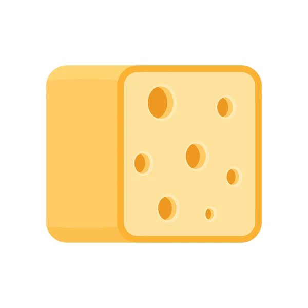 Pece Dutch Cheese Flat Icon Peça Vetorial Queijo Holandês Estilo —  Vetores de Stock