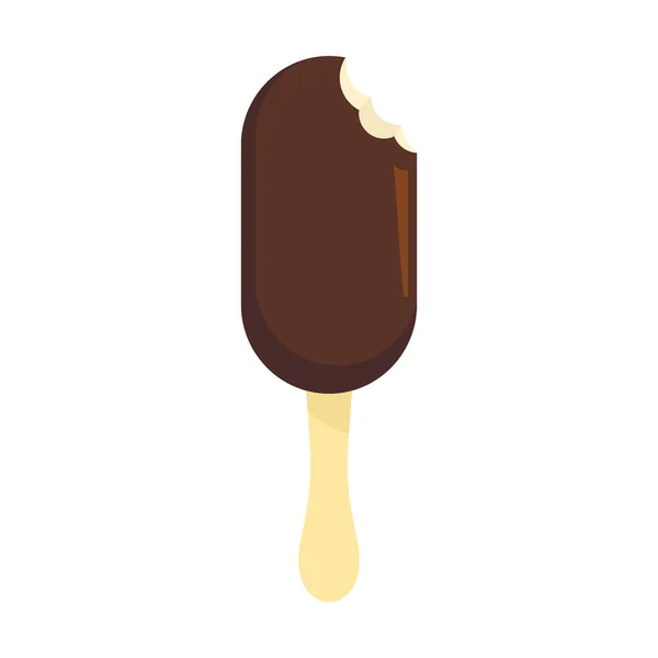 아이콘 아이스크림 바탕에 분리되어 모양으로 막대기 아이스크림이다 광고를 — 스톡 벡터