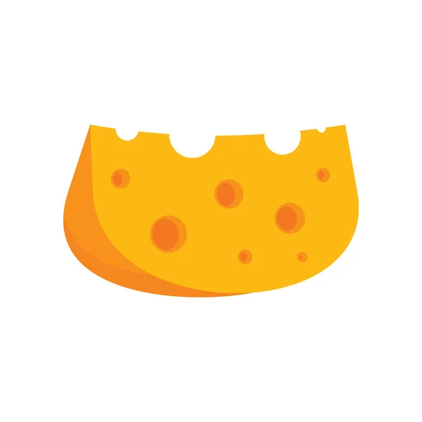 Icono Plano Queso Gauda Queso Vector Gauda Estilo Plano Aislado — Vector de stock