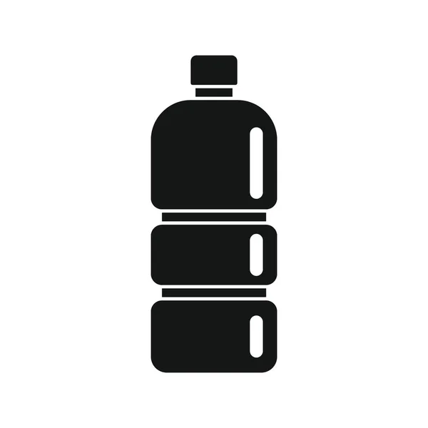 Plastic Bottle Water Black Simple Icon Vector Plastic Bottle Water — Stock Vector