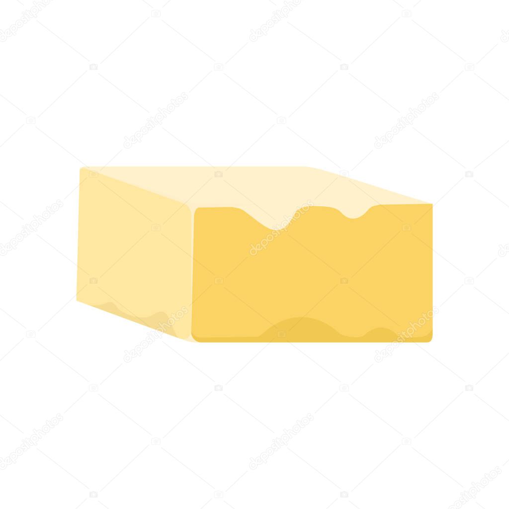 butter flat icon. Vector butter in flat style isolated on white background. Element for web, game and advertising